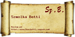 Szmolka Betti névjegykártya